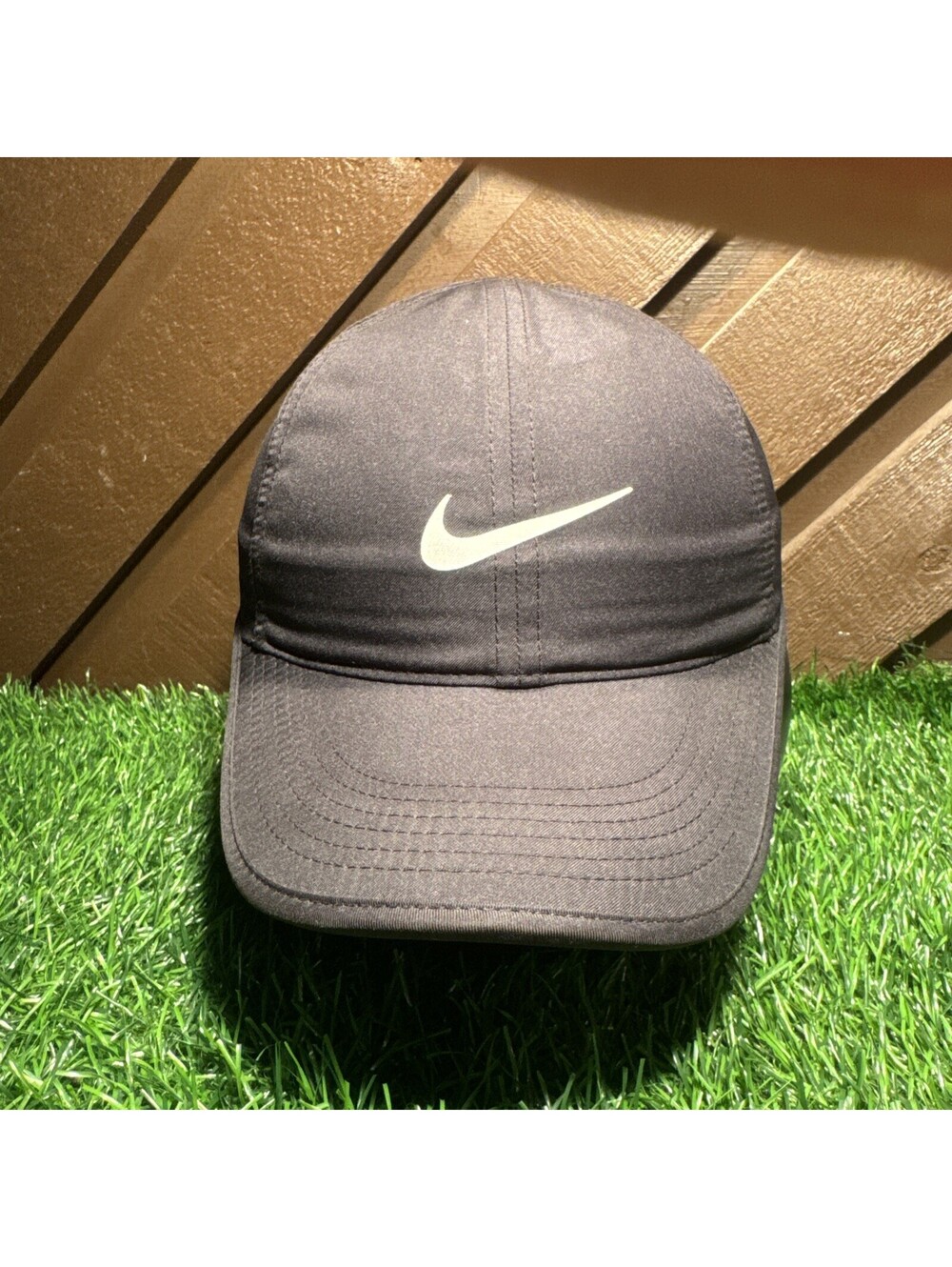 Nike Featherlight Dri-Fit Hat Black Adjustable Running Tennis Cap 679424-010